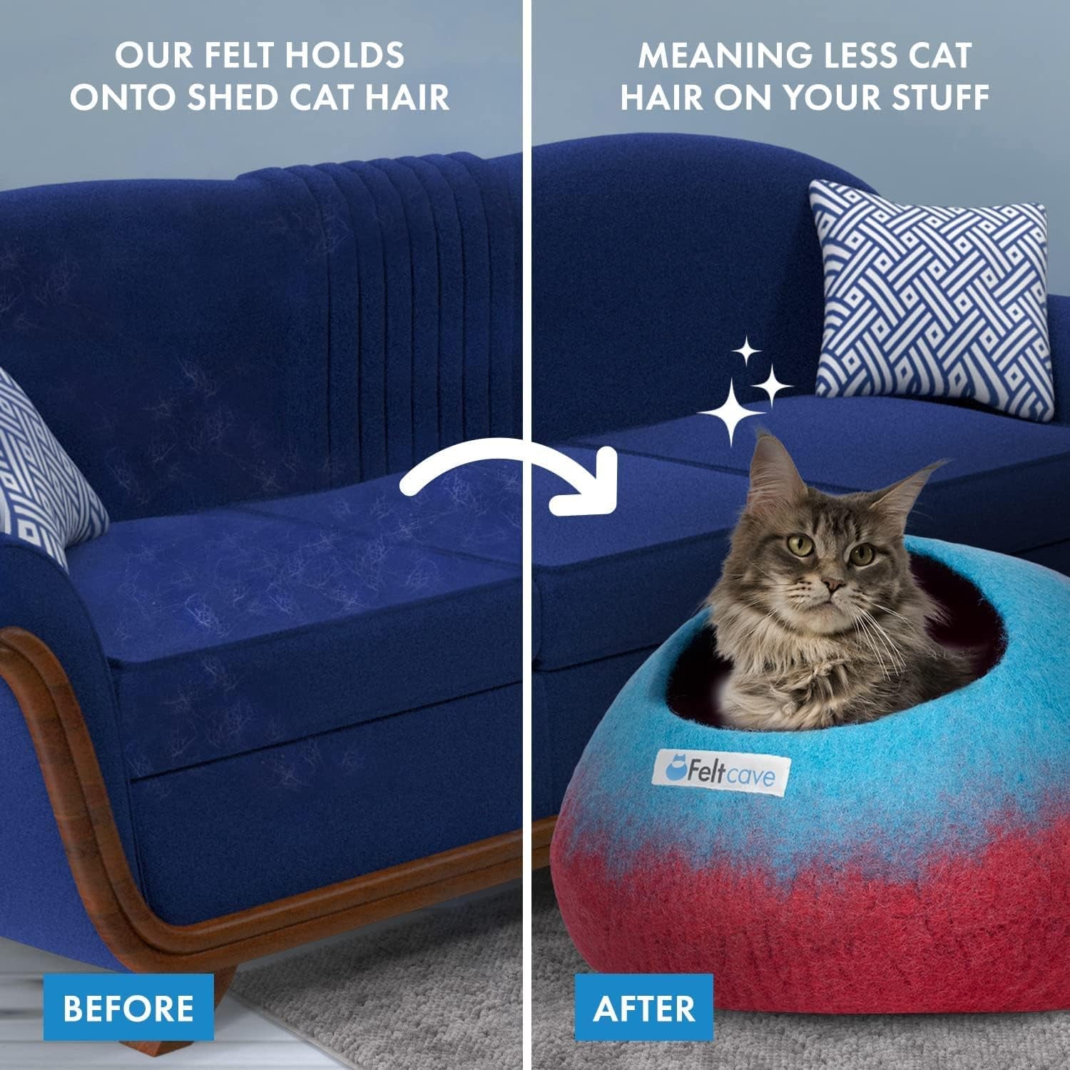 Large Cat Cave Bed | Maroon & Aqua | Cute and Cozy Cat Cave Handcrafted Merino Wool | Hideaway for Indoor Cats | Warming Nest for Kitty | Washable Wool Fabric - Gift for Pets - pet needs7445031065070Large Cat Cave Bed | Maroon & Aqua | Cute and Cozy Cat Cave Handcrafted Merino Wool | Hideaway for Indoor Cats | Warming Nest for Kitty | Washable Wool Fabric - Gift for Petspet needs