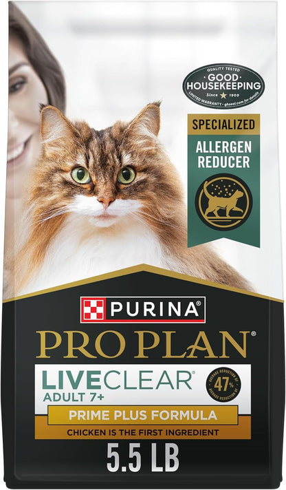Liveclear Senior Cat Food 7+ Cat Allergen Reducer Prime plus Chicken and Rice Formula - 5.5 Lb. Bag - pet needs313042285244Liveclear Senior Cat Food 7+ Cat Allergen Reducer Prime plus Chicken and Rice Formula - 5.5 Lb. BagChicken Rice5.5 Pound (Pack Of 1)5.5 Pound (Pack Of 1)pet needs