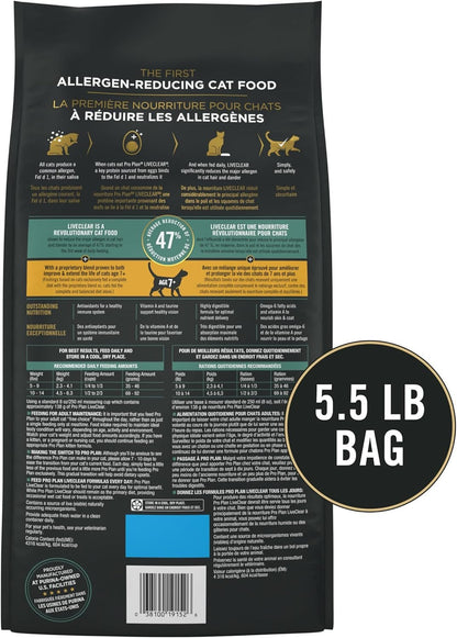 Liveclear Senior Cat Food 7+ Cat Allergen Reducer Prime plus Chicken and Rice Formula - 5.5 Lb. Bag - pet needs313042285244Liveclear Senior Cat Food 7+ Cat Allergen Reducer Prime plus Chicken and Rice Formula - 5.5 Lb. BagChicken Rice5.5 Pound (Pack Of 1)5.5 Pound (Pack Of 1)pet needs