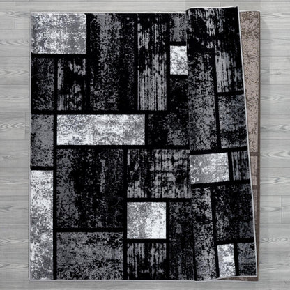 Luxe Weavers Geometric Squares Gray 6X9 Modern Abstract Area Rug - pet needs7445019593502Luxe Weavers Geometric Squares Gray 6X9 Modern Abstract Area Rugpet needs
