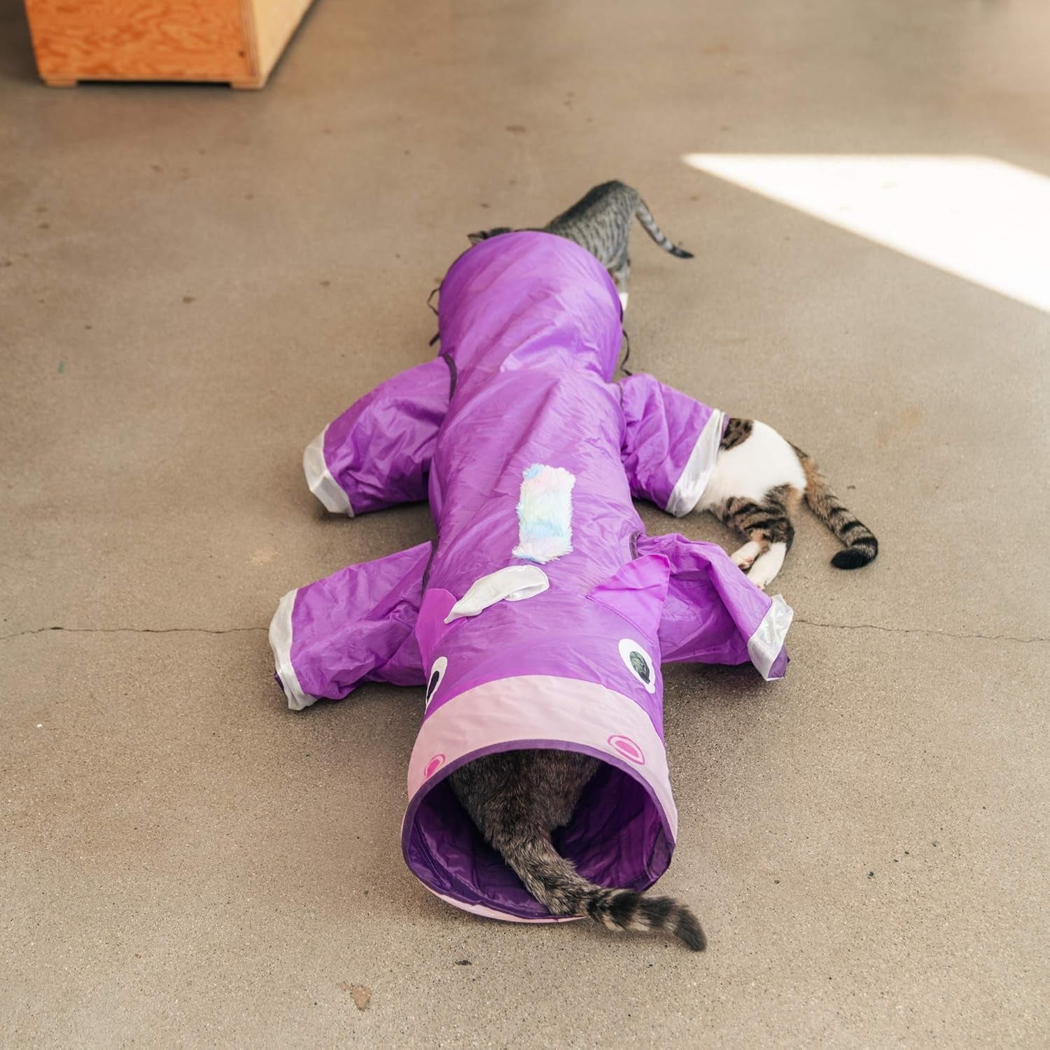 Magic Mewnicorn Multi Cat Tunnel Boredom Relief Toys with Crinkle Feather String for Dogs, Cats, Rabbits, Kittens and Guinea Pigs for Hiding Hunting and Resting - pet needs7445003037050Magic Mewnicorn Multi Cat Tunnel Boredom Relief Toys with Crinkle Feather String for Dogs, Cats, Rabbits, Kittens and Guinea Pigs for Hiding Hunting and RestingMagic Mewnicornpet needs