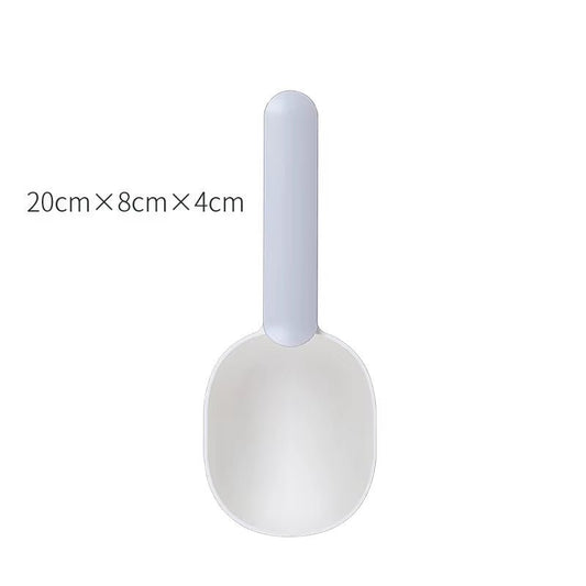 Multifunctional Dog Food Cat Food Shovel Spoon Feeding Spoon Sealed Bag Clip Creative Measuring Cup Curved Design Easy to Clean - pet needs7445035247229Multifunctional Dog Food Cat Food Shovel Spoon Feeding Spoon Sealed Bag Clip Creative Measuring Cup Curved Design Easy to CleanGreywhitepet needs