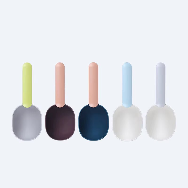 Multifunctional Dog Food Cat Food Shovel Spoon Feeding Spoon Sealed Bag Clip Creative Measuring Cup Curved Design Easy to Clean - pet needs7445035247229Multifunctional Dog Food Cat Food Shovel Spoon Feeding Spoon Sealed Bag Clip Creative Measuring Cup Curved Design Easy to CleanGreywhitepet needs