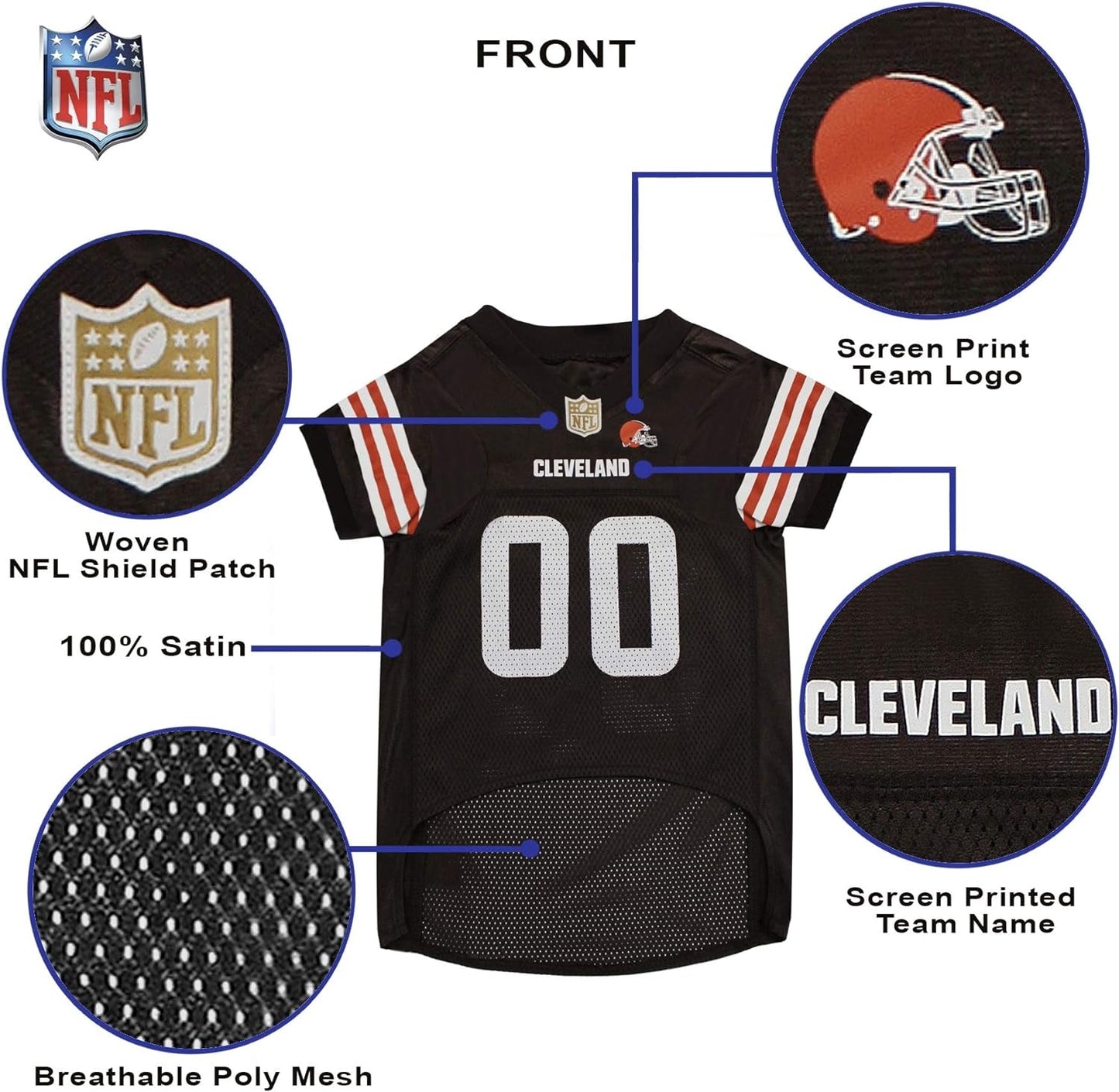 NFL Cleveland Browns Dog Jersey - Medium, Football Jersey Costume for Dogs - pet needs744759635907NFL Cleveland Browns Dog Jersey - Medium, Football Jersey Costume for DogsCleveland BrownsMediumMediumpet needs