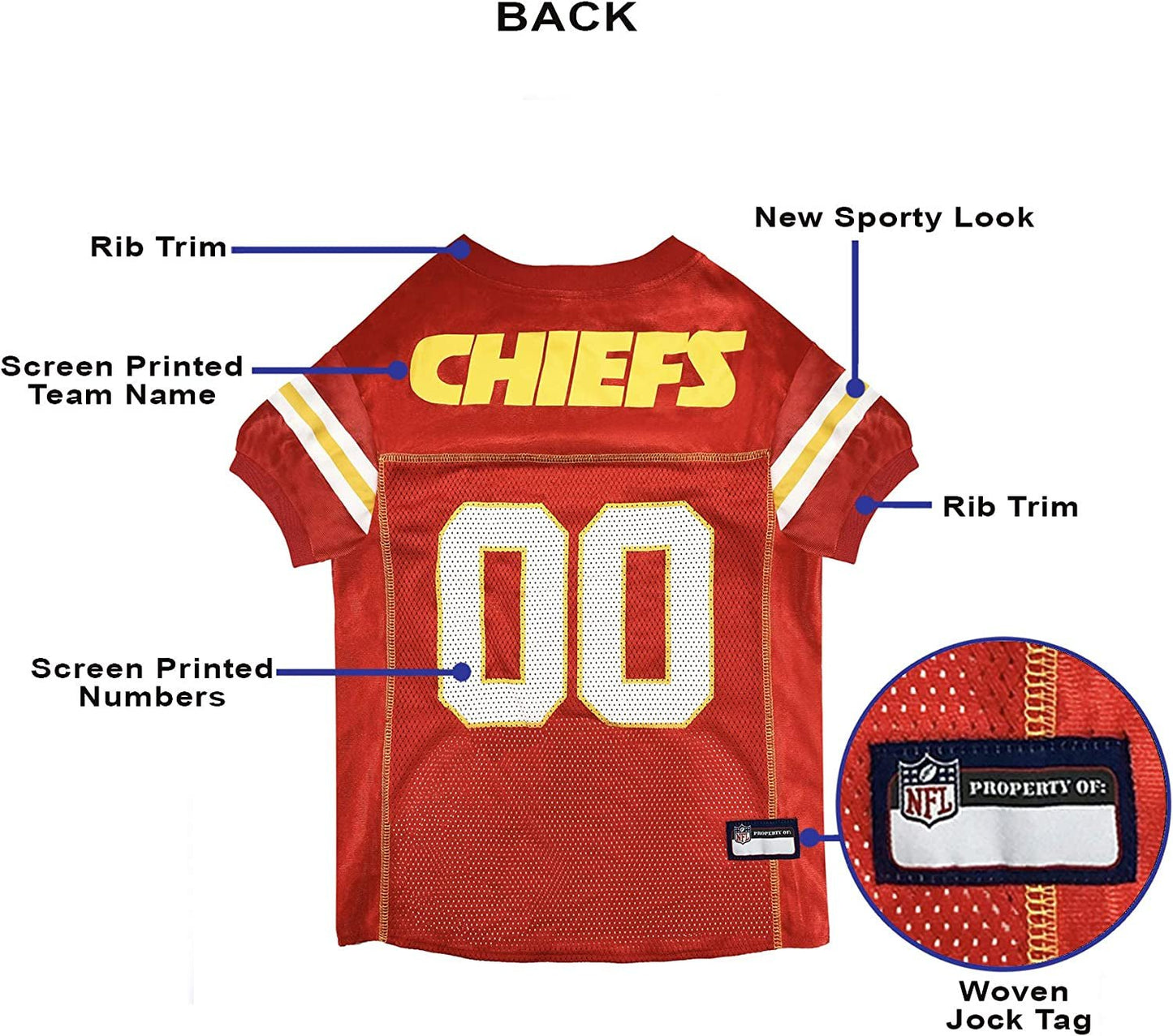 NFL Kansas City Chiefs Dog Jersey - Medium, Football Jersey Costume for Dogs - pet needs7445042781778NFL Kansas City Chiefs Dog Jersey - Medium, Football Jersey Costume for DogsKansas City ChiefsMediumMediumpet needs