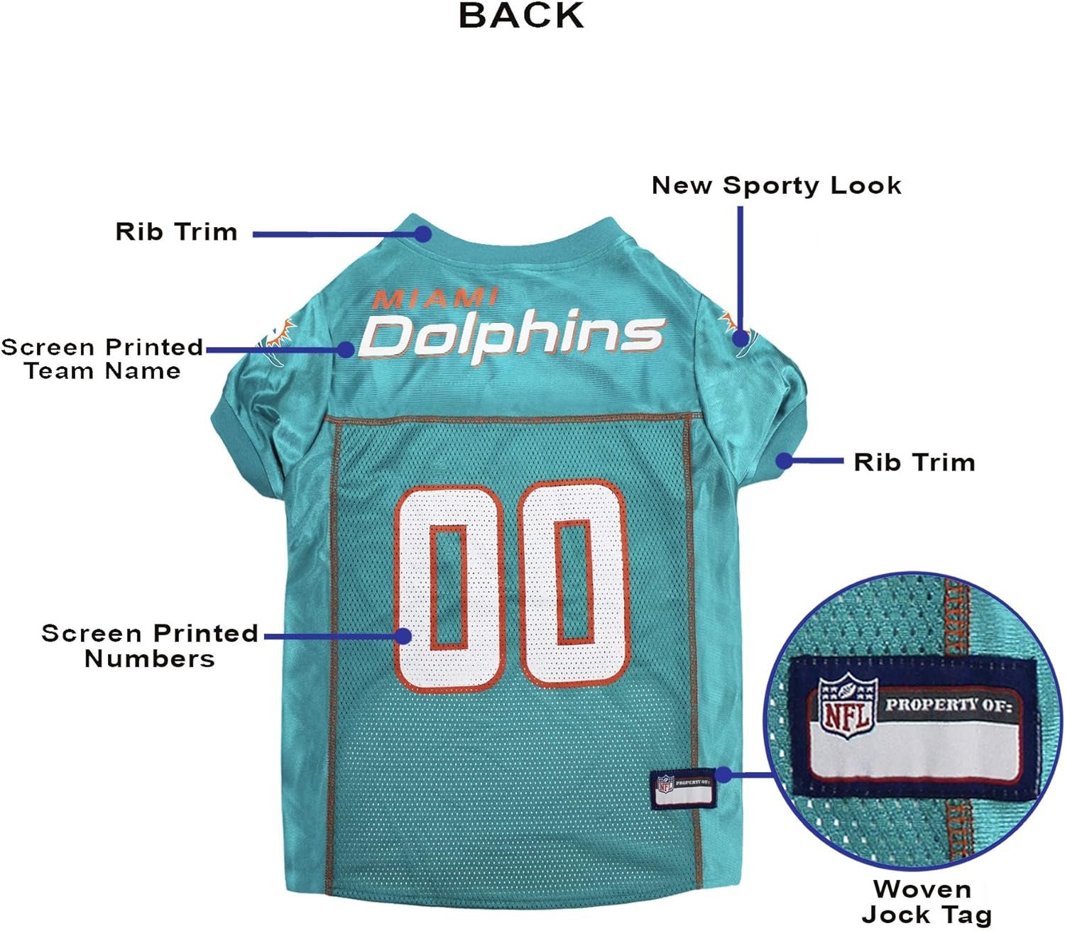 NFL MIAMI DOLPHINS DOG Jersey, X - Large - pet needs7445009821868NFL MIAMI DOLPHINS DOG Jersey, X - LargeMiami DolphinsX - LargeX - Largepet needs