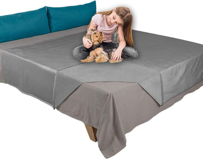Pet Bed Blanket Reversible 100% Waterproof Velvet Super Soft for Sofa and Bed (40X60 Inches, Light Grey+Grey) - pet needs313043197140Pet Bed Blanket Reversible 100% Waterproof Velvet Super Soft for Sofa and Bed (40X60 Inches, Light Grey+Grey)Light Grey+Grey40X60 Inches40X60 Inchespet needs