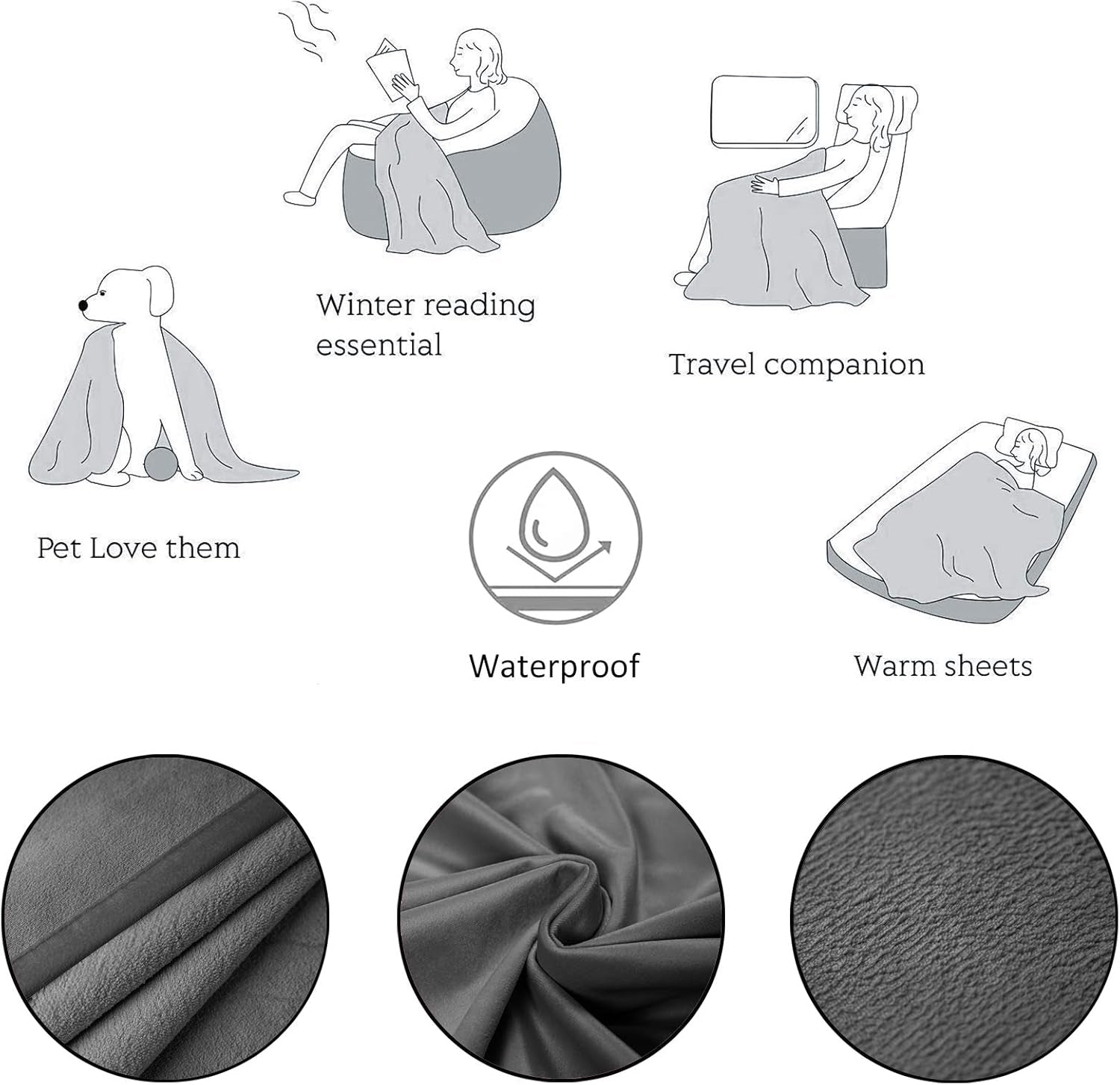 Pet Bed Blanket Reversible 100% Waterproof Velvet Super Soft for Sofa and Bed (40X60 Inches, Light Grey+Grey) - pet needs313043197140Pet Bed Blanket Reversible 100% Waterproof Velvet Super Soft for Sofa and Bed (40X60 Inches, Light Grey+Grey)Light Grey+Grey40X60 Inches40X60 Inchespet needs