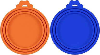 Pet Food Can Cover Silicone Can Lids for Dog and Cat Food, Pet Food Lids, Lids for Cans of Pet Food, Universal Size One Fit 3 Standard Size Food Cans (Blue+Orange) - pet needs313026215281Pet Food Can Cover Silicone Can Lids for Dog and Cat Food, Pet Food Lids, Lids for Cans of Pet Food, Universal Size One Fit 3 Standard Size Food Cans (Blue+Orange)pet needs