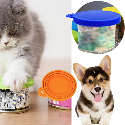 Pet Food Can Cover Silicone Can Lids for Dog and Cat Food, Pet Food Lids, Lids for Cans of Pet Food, Universal Size One Fit 3 Standard Size Food Cans (Blue+Orange) - pet needs313026215281Pet Food Can Cover Silicone Can Lids for Dog and Cat Food, Pet Food Lids, Lids for Cans of Pet Food, Universal Size One Fit 3 Standard Size Food Cans (Blue+Orange)pet needs