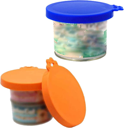 Pet Food Can Cover Silicone Can Lids for Dog and Cat Food, Pet Food Lids, Lids for Cans of Pet Food, Universal Size One Fit 3 Standard Size Food Cans (Blue+Orange) - pet needs313026215281Pet Food Can Cover Silicone Can Lids for Dog and Cat Food, Pet Food Lids, Lids for Cans of Pet Food, Universal Size One Fit 3 Standard Size Food Cans (Blue+Orange)pet needs
