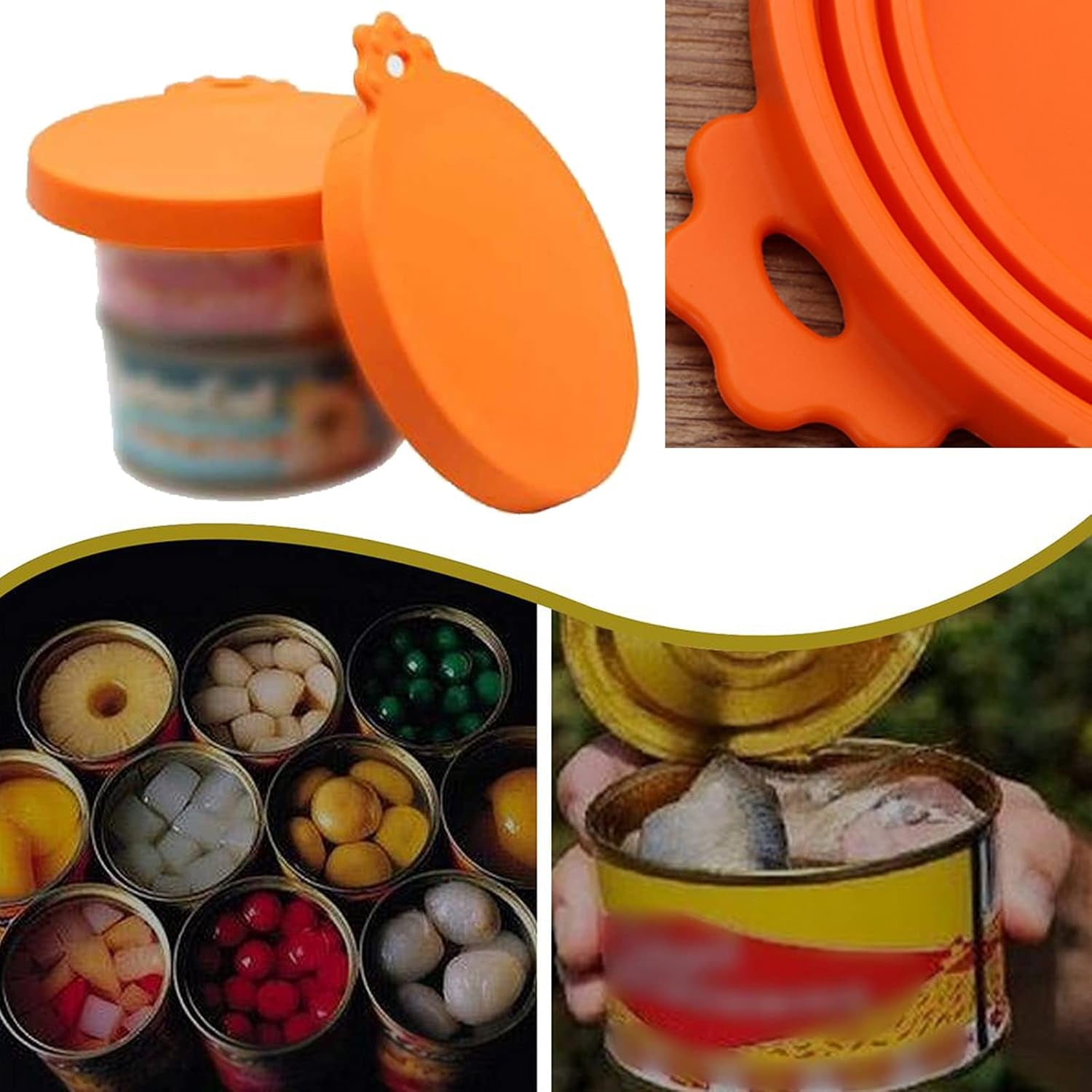 Pet Food Can Cover Silicone Can Lids for Dog and Cat Food, Pet Food Lids, Lids for Cans of Pet Food, Universal Size One Fit 3 Standard Size Food Cans (Blue+Orange) - pet needs313026215281Pet Food Can Cover Silicone Can Lids for Dog and Cat Food, Pet Food Lids, Lids for Cans of Pet Food, Universal Size One Fit 3 Standard Size Food Cans (Blue+Orange)pet needs