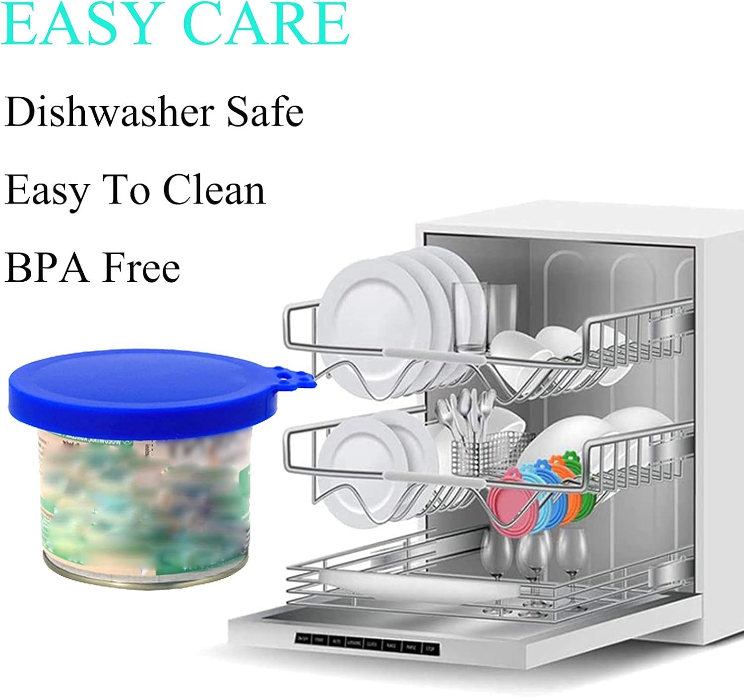 Pet Food Can Cover Silicone Can Lids for Dog and Cat Food, Pet Food Lids, Lids for Cans of Pet Food, Universal Size One Fit 3 Standard Size Food Cans (Blue+Orange) - pet needs313026215281Pet Food Can Cover Silicone Can Lids for Dog and Cat Food, Pet Food Lids, Lids for Cans of Pet Food, Universal Size One Fit 3 Standard Size Food Cans (Blue+Orange)pet needs