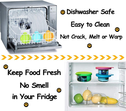 Pet Food Can Cover Silicone Can Lids for Dog and Cat Food(Universal Size,One Fit 3 Standard Size Food Cans),Multi - Colored - pet needs313108284280Pet Food Can Cover Silicone Can Lids for Dog and Cat Food(Universal Size,One Fit 3 Standard Size Food Cans),Multi - ColoredMulti - Coloredpet needs