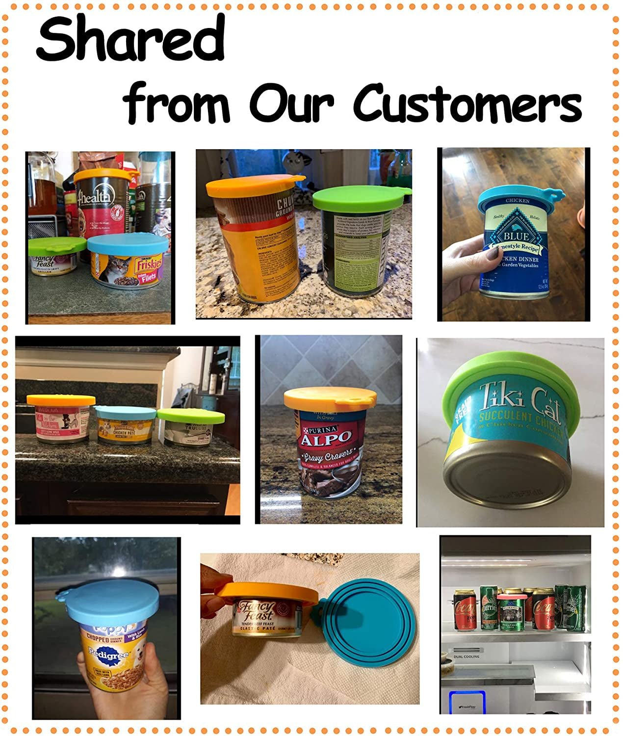 Pet Food Can Cover Silicone Can Lids for Dog and Cat Food(Universal Size,One Fit 3 Standard Size Food Cans),Multi - Colored - pet needs313108284280Pet Food Can Cover Silicone Can Lids for Dog and Cat Food(Universal Size,One Fit 3 Standard Size Food Cans),Multi - ColoredMulti - Coloredpet needs