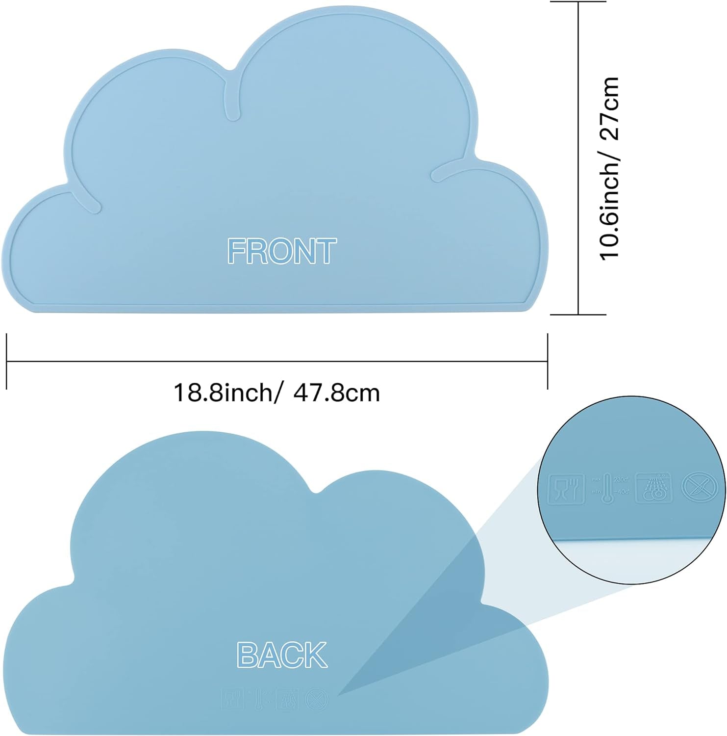 Pet Food Mats–Dog Cat Feeding Mat Top Grade Cloud Silicone Pad Anti - Slip Waterproof Anti - Slip Bowl Placemat (Blue) - pet needs726084904637Pet Food Mats–Dog Cat Feeding Mat Top Grade Cloud Silicone Pad Anti - Slip Waterproof Anti - Slip Bowl Placemat (Blue)Bluepet needs