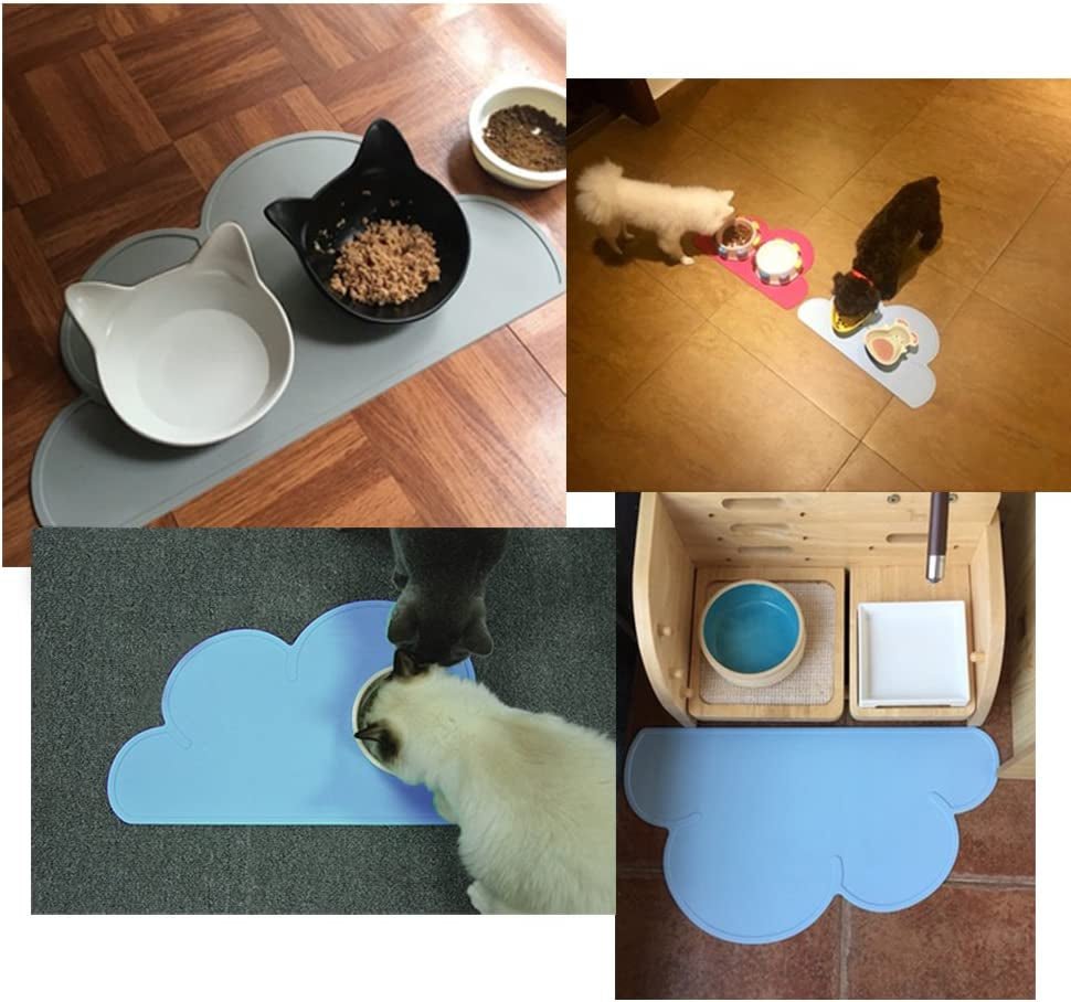 Pet Food Mats–Dog Cat Feeding Mat Top Grade Cloud Silicone Pad Anti - Slip Waterproof Anti - Slip Bowl Placemat (Blue) - pet needs726084904637Pet Food Mats–Dog Cat Feeding Mat Top Grade Cloud Silicone Pad Anti - Slip Waterproof Anti - Slip Bowl Placemat (Blue)Bluepet needs