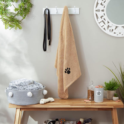 Pet Grooming Towel Collection Absorbent Microfiber X - Large, 41X23.5", Embroidered Taupe - pet needs7445053420482Pet Grooming Towel Collection Absorbent Microfiber X - Large, 41X23.5", Embroidered TaupeTaupe41X23.5"41X23.5"pet needs