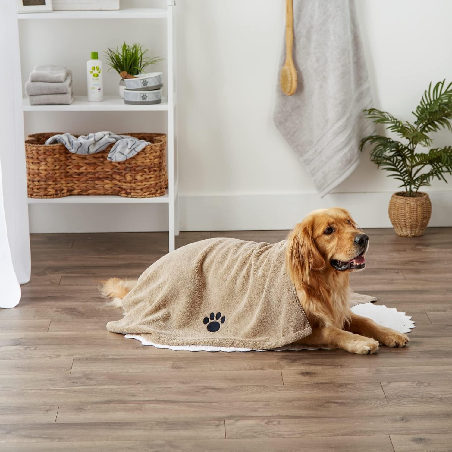 Pet Grooming Towel Collection Absorbent Microfiber X - Large, 41X23.5", Embroidered Taupe - pet needs7445053420482Pet Grooming Towel Collection Absorbent Microfiber X - Large, 41X23.5", Embroidered TaupeTaupe41X23.5"41X23.5"pet needs