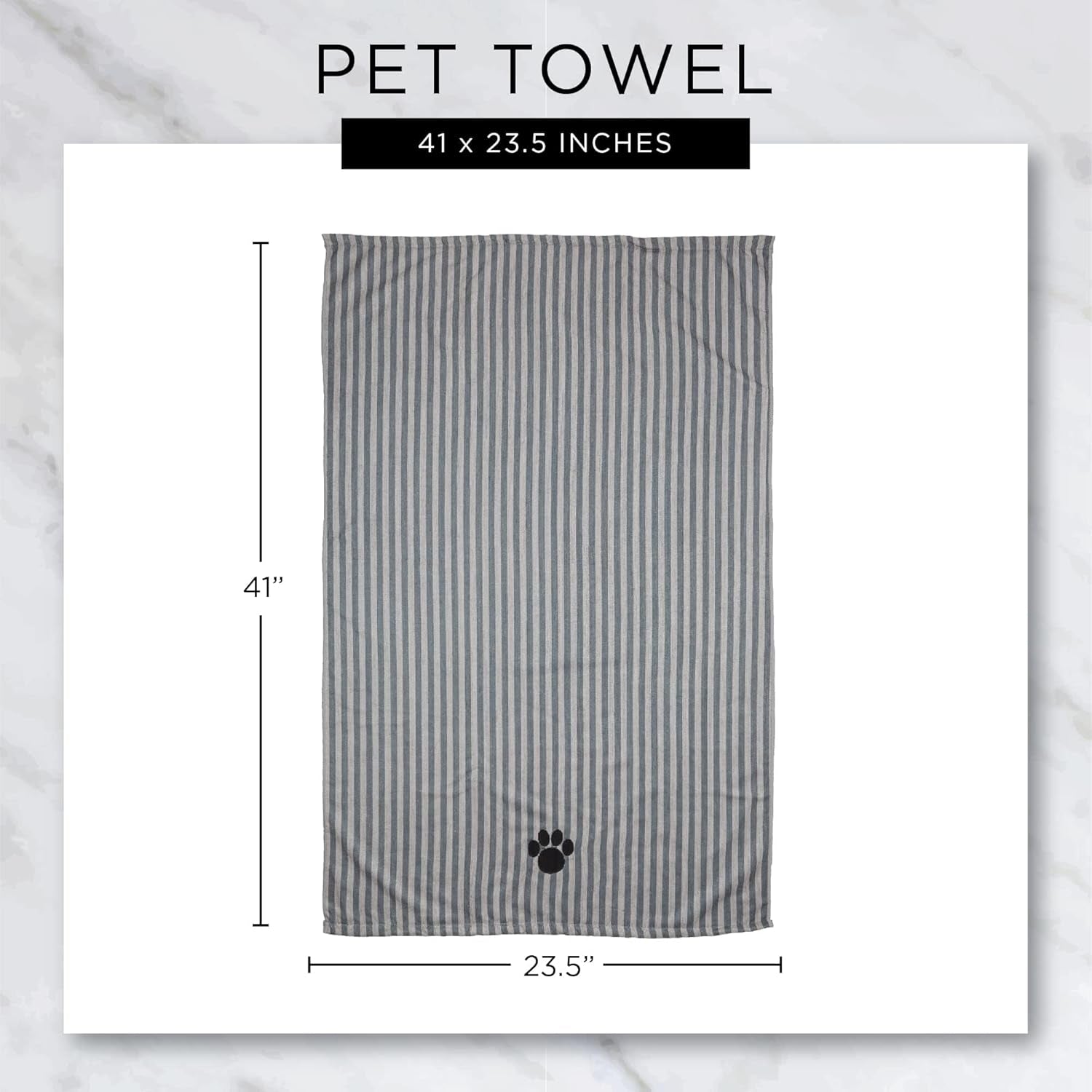 Pet Grooming Towel Collection Absorbent Microfiber X - Large, 41X23.5", Embroidered Taupe - pet needs7445053420482Pet Grooming Towel Collection Absorbent Microfiber X - Large, 41X23.5", Embroidered TaupeTaupe41X23.5"41X23.5"pet needs