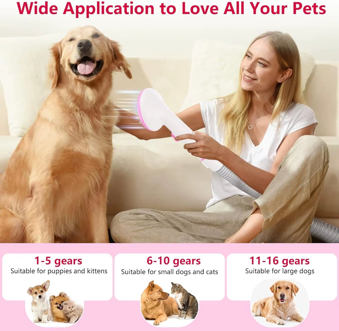 Pet Grooming Vacuum, Dog Hair Vacuum Groomer, Multi - Functional Pet Grooming Kits Dog Hair Vacuum for Dogs, Cats & More - pet needs7445025192164Pet Grooming Vacuum, Dog Hair Vacuum Groomer, Multi - Functional Pet Grooming Kits Dog Hair Vacuum for Dogs, Cats & Morepet needs