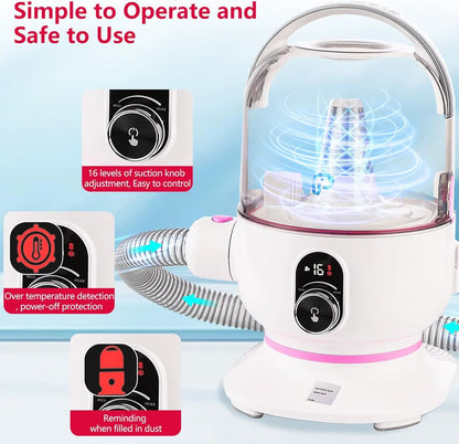 Pet Grooming Vacuum, Dog Hair Vacuum Groomer, Multi - Functional Pet Grooming Kits Dog Hair Vacuum for Dogs, Cats & More - pet needs7445025192164Pet Grooming Vacuum, Dog Hair Vacuum Groomer, Multi - Functional Pet Grooming Kits Dog Hair Vacuum for Dogs, Cats & Morepet needs