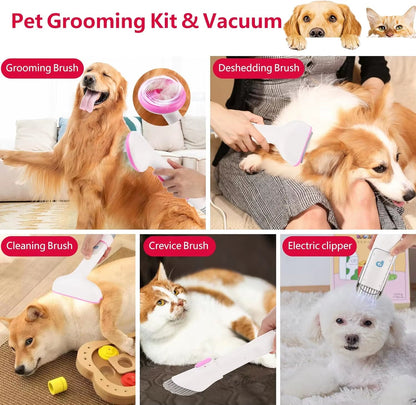 Pet Grooming Vacuum, Dog Hair Vacuum Groomer, Multi - Functional Pet Grooming Kits Dog Hair Vacuum for Dogs, Cats & More - pet needs7445025192164Pet Grooming Vacuum, Dog Hair Vacuum Groomer, Multi - Functional Pet Grooming Kits Dog Hair Vacuum for Dogs, Cats & Morepet needs