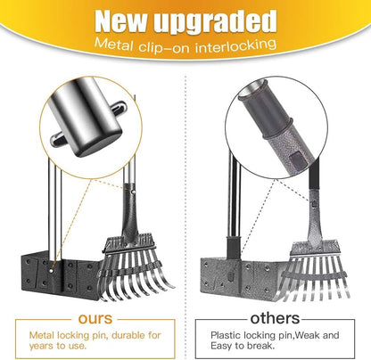 Pooper Scooper, Dog Pooper Scooper Long Handle Stainless Metal Tray and Rake for Medium Small Dogs Heavy Duty Pet Supplies to Use for Grass, Dirt or Gravel - pet needs726084534988Pooper Scooper, Dog Pooper Scooper Long Handle Stainless Metal Tray and Rake for Medium Small Dogs Heavy Duty Pet Supplies to Use for Grass, Dirt or Gravel1. Rake + Traypet needs