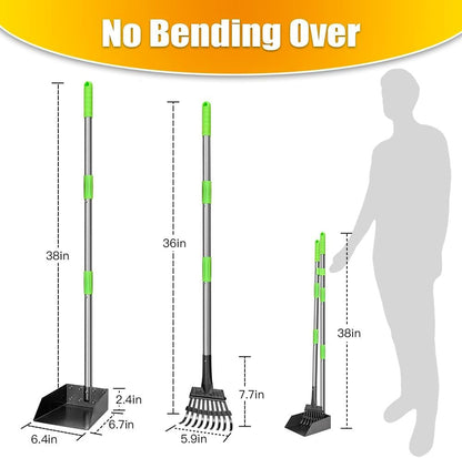 Pooper Scooper, Dog Pooper Scooper Long Handle Stainless Metal Tray and Rake for Medium Small Dogs Heavy Duty Pet Supplies to Use for Grass, Dirt or Gravel - pet needs726084534988Pooper Scooper, Dog Pooper Scooper Long Handle Stainless Metal Tray and Rake for Medium Small Dogs Heavy Duty Pet Supplies to Use for Grass, Dirt or Gravel1. Rake + Traypet needs