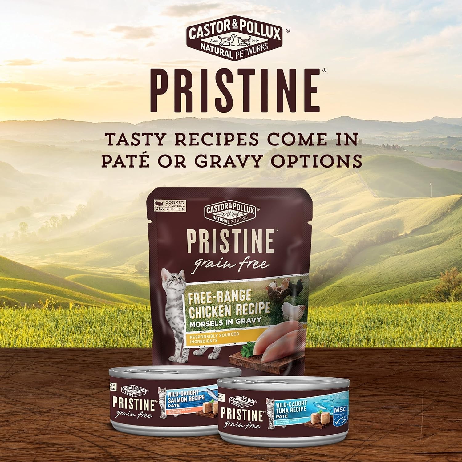 PRISTINE Grain Free Free - Range Turkey Recipe Morsels in Gravy Wet Cat Food - pet needs726084897380PRISTINE Grain Free Free - Range Turkey Recipe Morsels in Gravy Wet Cat Foodpet needs