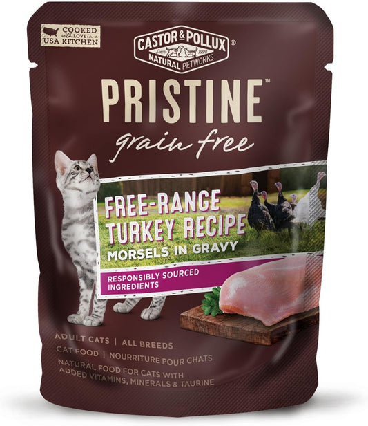 PRISTINE Grain Free Free - Range Turkey Recipe Morsels in Gravy Wet Cat Food - pet needs726084897380PRISTINE Grain Free Free - Range Turkey Recipe Morsels in Gravy Wet Cat Foodpet needs
