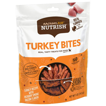 Rachael Ray Turkey Bites Dry Dog Treats, Turkey & Hickory Smoke Bacon Soft Treats, 5 Oz. Pouch - pet needs744110073034Rachael Ray Turkey Bites Dry Dog Treats, Turkey & Hickory Smoke Bacon Soft Treats, 5 Oz. PouchHickory Smoked Baconpet needs