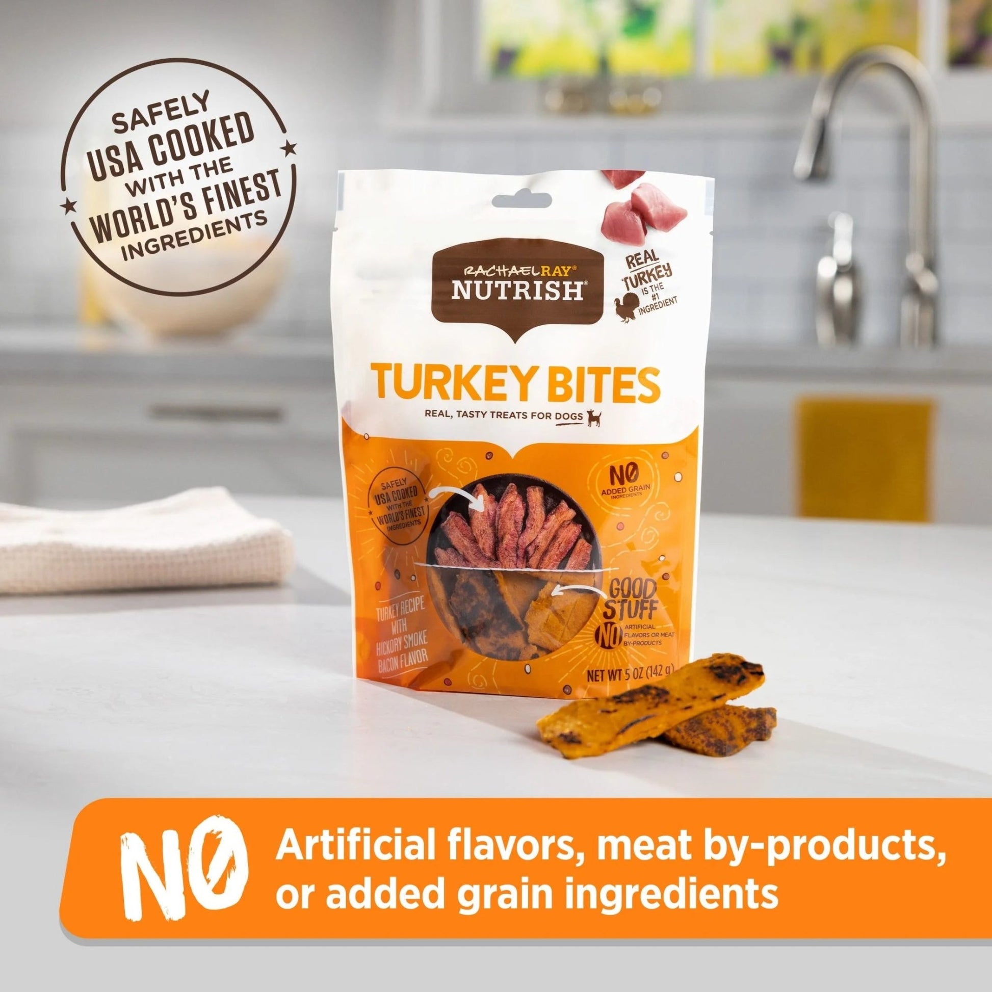 Rachael Ray Turkey Bites Dry Dog Treats, Turkey & Hickory Smoke Bacon Soft Treats, 5 Oz. Pouch - pet needs744110073034Rachael Ray Turkey Bites Dry Dog Treats, Turkey & Hickory Smoke Bacon Soft Treats, 5 Oz. PouchHickory Smoked Baconpet needs