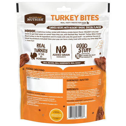 Rachael Ray Turkey Bites Dry Dog Treats, Turkey & Hickory Smoke Bacon Soft Treats, 5 Oz. Pouch - pet needs744110073034Rachael Ray Turkey Bites Dry Dog Treats, Turkey & Hickory Smoke Bacon Soft Treats, 5 Oz. PouchHickory Smoked Baconpet needs