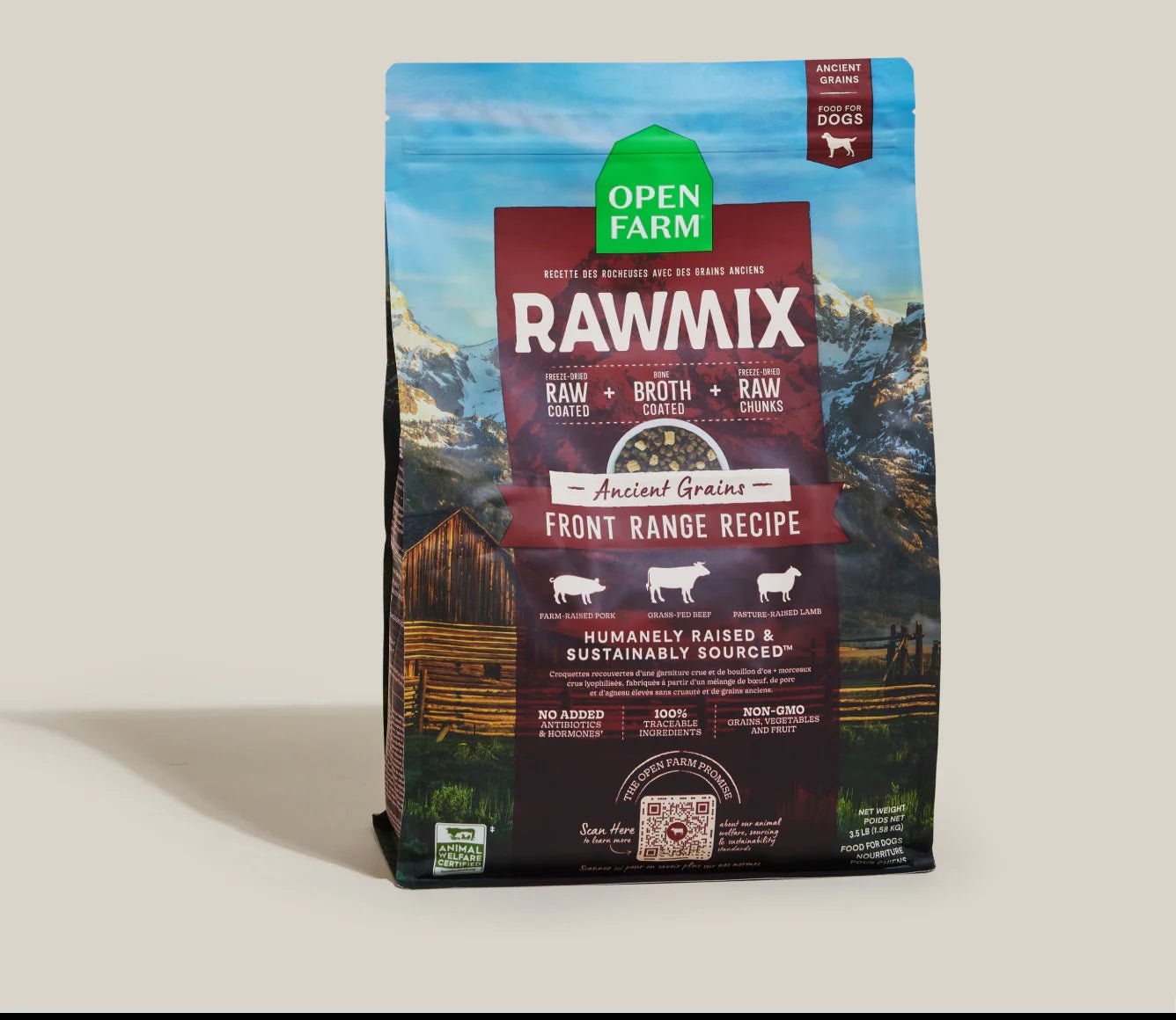 Rawmix Front Range Ancient Grains Dog Kibble - pet needs7445046366308Rawmix Front Range Ancient Grains Dog Kibble3.5 Lbpet needs