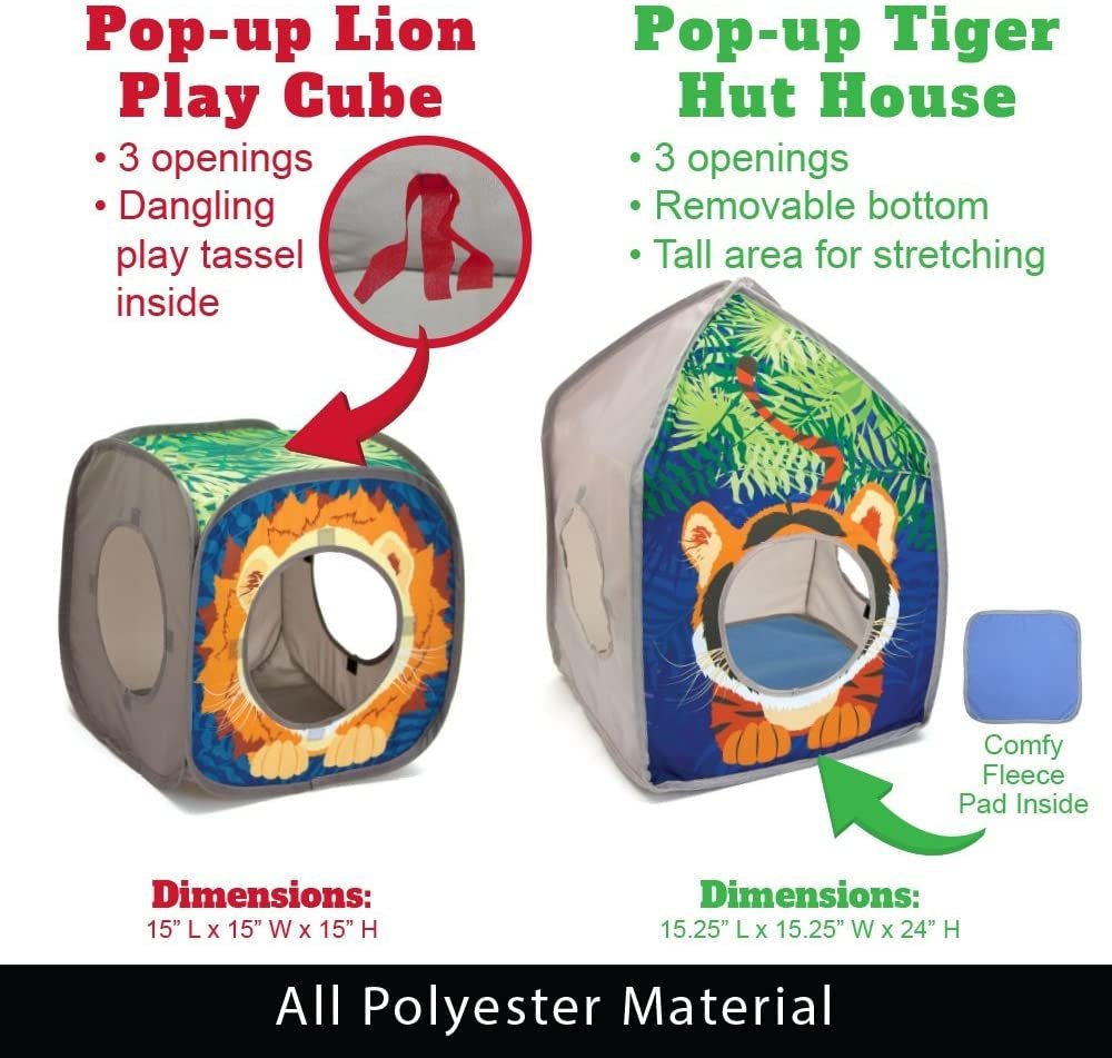 Safari Jungle Collapsible Cat Toy Collection, Combo - pet needs705353381898Safari Jungle Collapsible Cat Toy Collection, ComboCombopet needs