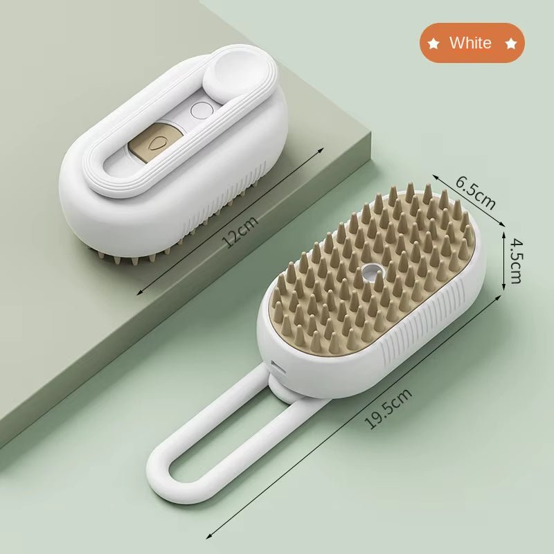 Steamy Dog Brush Electric Spray Cat Hair Brush 3 In1 Dog Steamer Brush for Massage Pet Grooming Removing Tangled and Loose Hair - pet needs313114190117Steamy Dog Brush Electric Spray Cat Hair Brush 3 In1 Dog Steamer Brush for Massage Pet Grooming Removing Tangled and Loose HairGreen - 1Pcpet needs
