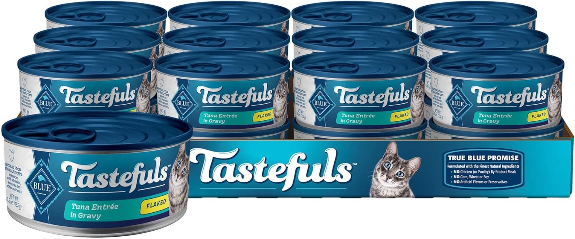 Tastefuls Flaked Wet Cat Food, Made with Natural Ingredients, Tuna Entrée in Gravy, 5.5 - Oz Cans (24 Count) - pet needs744759201836Tastefuls Flaked Wet Cat Food, Made with Natural Ingredients, Tuna Entrée in Gravy, 5.5 - Oz Cans (24 Count)Tuna5.5 Ounce (Pack Of 24)5.5 Ounce (Pack Of 24)pet needs