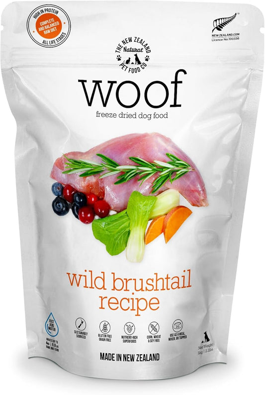 The New Zealand Natural Pet Food Co WOOF Freeze Dried Dog Food - Wild Brushtail Recipe, High Protein Dog Treats, Dog Food Toppers & Meals, 2.2 Lb - pet needs705353901546The New Zealand Natural Pet Food Co WOOF Freeze Dried Dog Food - Wild Brushtail Recipe, High Protein Dog Treats, Dog Food Toppers & Meals, 2.2 LbWild Brushtail35 Ounce (Pack Of 1)35 Ounce (Pack Of 1)pet needs