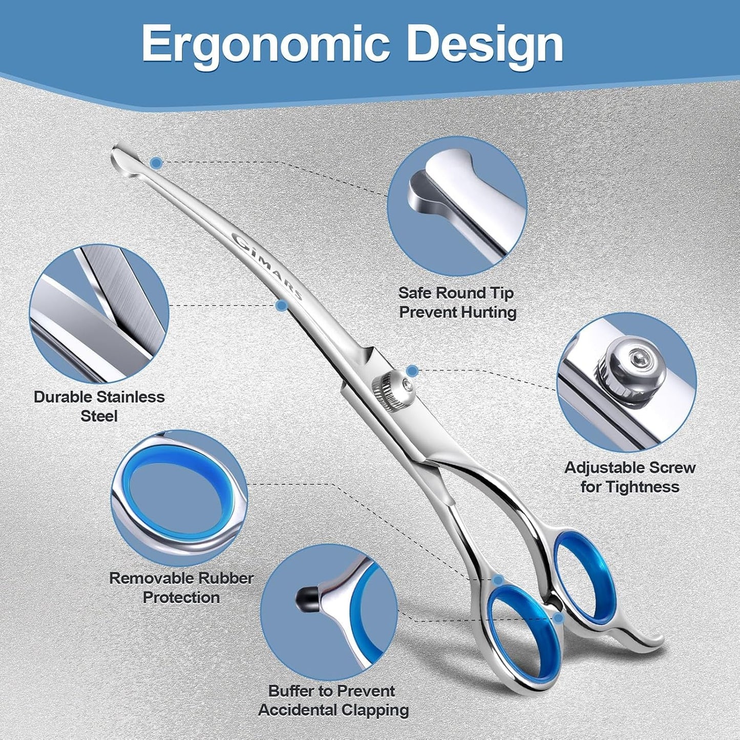 Titanium Coated Professional 6 in 1 4CR Stainless Steel Dog Grooming Scissors with Safety round Tip, Heavy Duty Pet Grooming Scissor for Dogs, Cats and Other Animals - pet needs744759724557Titanium Coated Professional 6 in 1 4CR Stainless Steel Dog Grooming Scissors with Safety round Tip, Heavy Duty Pet Grooming Scissor for Dogs, Cats and Other AnimalsProfessional Blue 6 In 1pet needs