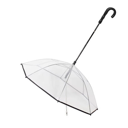 Transparent Pet Umbrellas Small Medium Dog Umbrella with Dog Leash Iron Chain as Raincoat for Dog Rainwear Pet Accessories Tools - pet needs726084819337Transparent Pet Umbrellas Small Medium Dog Umbrella with Dog Leash Iron Chain as Raincoat for Dog Rainwear Pet Accessories ToolsWhitepet needs