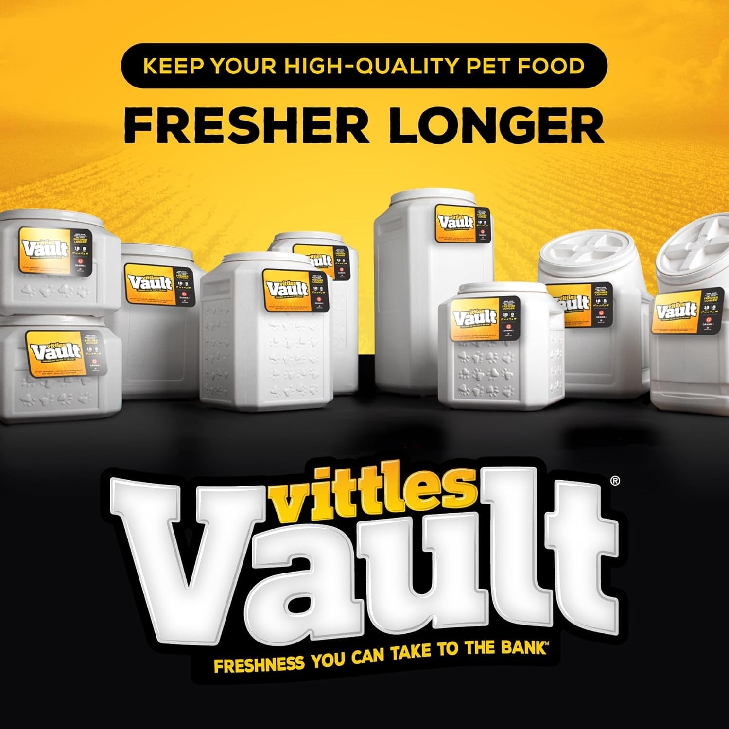Vittles Vault Pet Food Storage Containers - Sealed Dog and Cat Food Storage Container, Fits up to 80Lbs, Made in the USA - [14"L X 28"H] - pet needs711181168037Vittles Vault Pet Food Storage Containers - Sealed Dog and Cat Food Storage Container, Fits up to 80Lbs, Made in the USA - [14"L X 28"H]80 Poundspet needs