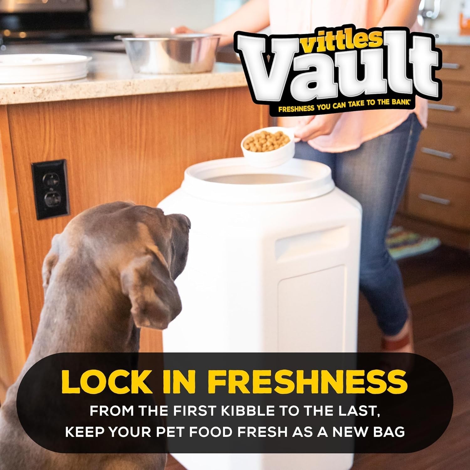 Vittles Vault Pet Food Storage Containers - Sealed Dog and Cat Food Storage Container, Fits up to 80Lbs, Made in the USA - [14"L X 28"H] - pet needs711181168037Vittles Vault Pet Food Storage Containers - Sealed Dog and Cat Food Storage Container, Fits up to 80Lbs, Made in the USA - [14"L X 28"H]80 Poundspet needs