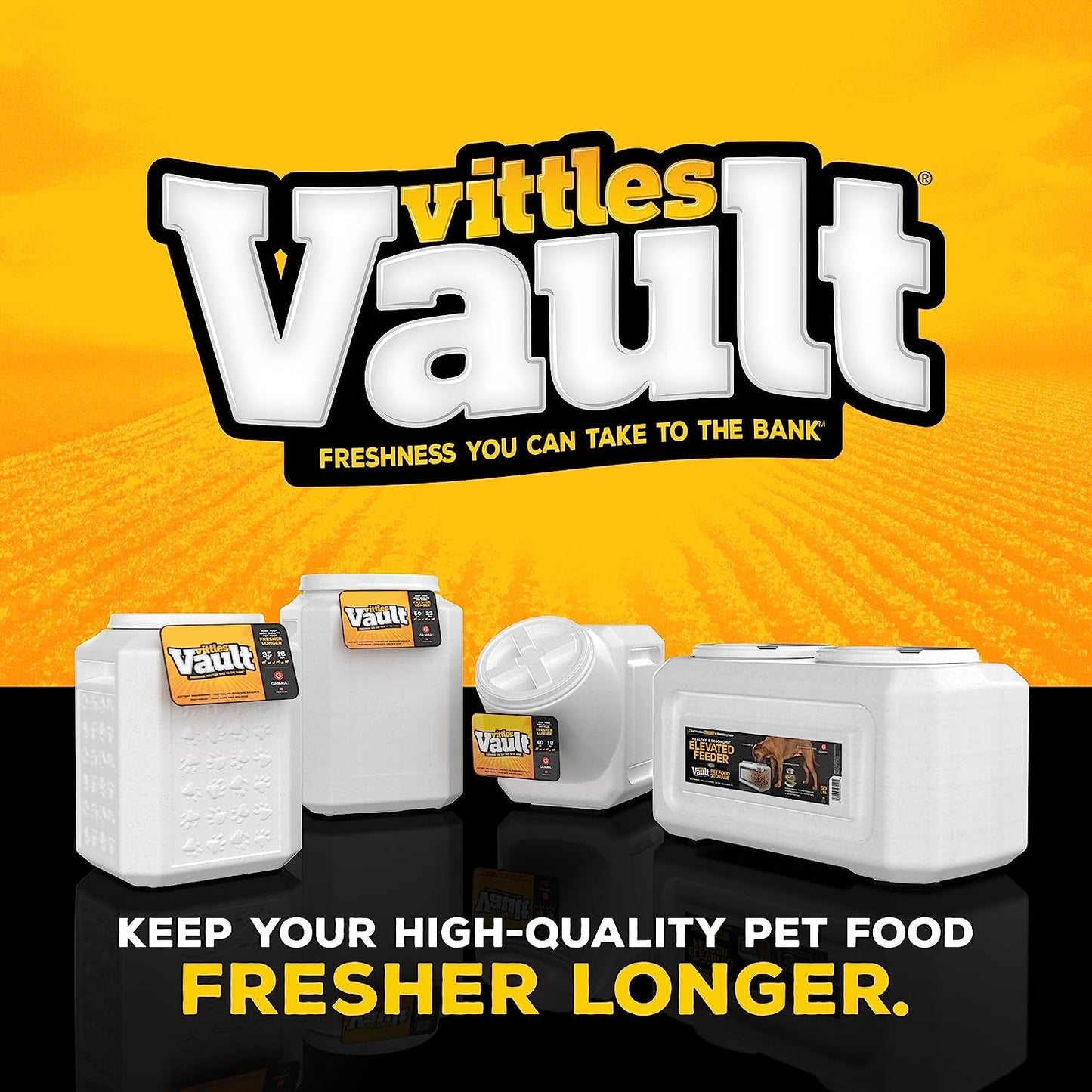 Vittles Vault Stackable Dog Food Storage Container with Sealing Lid, up to 40 Lbs Dry Pet Food Storage Container, Usa - Made - [20.5"L X 12"W X 16.75"H] - pet needs744759034304Vittles Vault Stackable Dog Food Storage Container with Sealing Lid, up to 40 Lbs Dry Pet Food Storage Container, Usa - Made - [20.5"L X 12"W X 16.75"H]Container40 Pounds40 Poundspet needs
