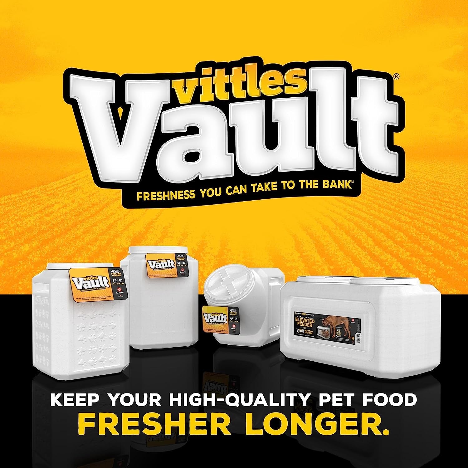 Vittles Vault Stackable Dog Food Storage Container with Sealing Lid, up to 40 Lbs Dry Pet Food Storage Container, Usa - Made - [20.5"L X 12"W X 16.75"H] - pet needs744759034304Vittles Vault Stackable Dog Food Storage Container with Sealing Lid, up to 40 Lbs Dry Pet Food Storage Container, Usa - Made - [20.5"L X 12"W X 16.75"H]Container40 Pounds40 Poundspet needs