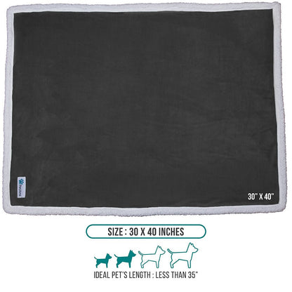 Washable Pet Blanket Fleece Dog Cat Bed Soft Sherpa Reversible Dog Blanket Warm - pet needs726084280946Washable Pet Blanket Fleece Dog Cat Bed Soft Sherpa Reversible Dog Blanket WarmCharcoalpet needs