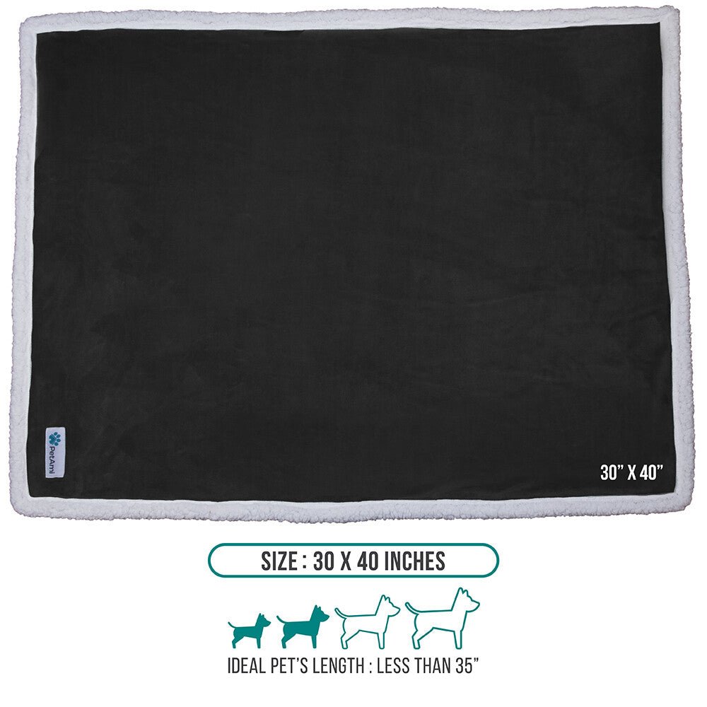 Washable Pet Blanket Fleece Dog Cat Bed Soft Sherpa Reversible Dog Blanket Warm - pet needs744110650389Washable Pet Blanket Fleece Dog Cat Bed Soft Sherpa Reversible Dog Blanket WarmBlackpet needs