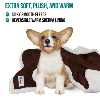 Washable Pet Blanket Fleece Dog Cat Bed Soft Sherpa Reversible Dog Blanket Warm - pet needs705353292569Washable Pet Blanket Fleece Dog Cat Bed Soft Sherpa Reversible Dog Blanket WarmBrownpet needs