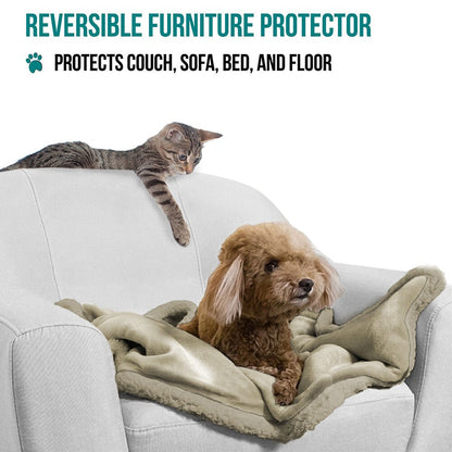 Washable Pet Blanket Fleece Dog Cat Bed Soft Sherpa Reversible Dog Blanket Warm - pet needs711181870725Washable Pet Blanket Fleece Dog Cat Bed Soft Sherpa Reversible Dog Blanket WarmTaupe/Taupe Sherpapet needs