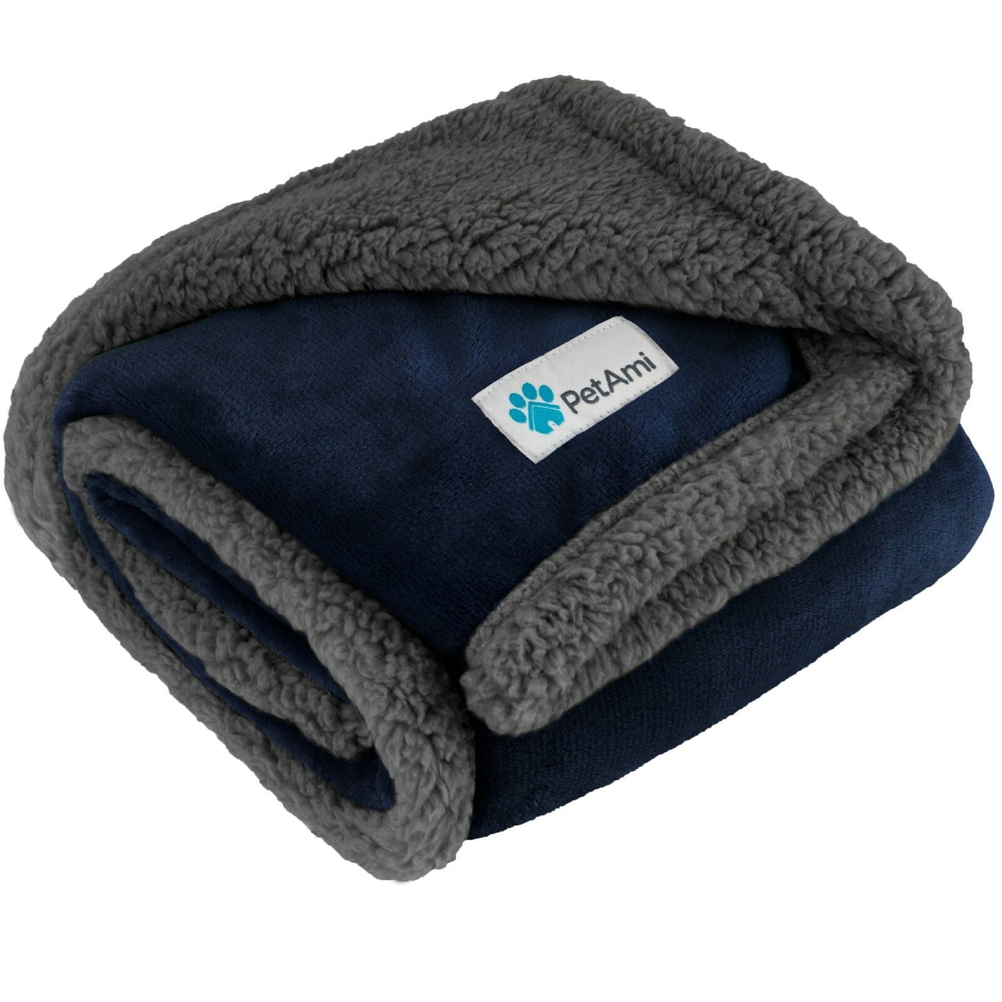 Washable Pet Blanket Fleece Dog Cat Bed Soft Sherpa Reversible Dog Blanket Warm - pet needs313100376310Washable Pet Blanket Fleece Dog Cat Bed Soft Sherpa Reversible Dog Blanket WarmNavy/Graypet needs